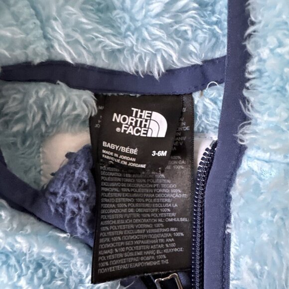 The North Face Bear Ear Fleece Bunting Hooded Infant Size 3-6 M - Picture 3 of 5